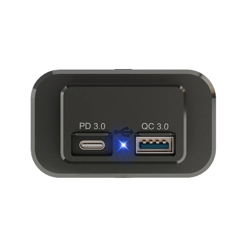 Bluejw شاحن سيارة مزدوج USB QC 3.0 و Type-C PD، مقبس شاحن سيارة 12V، محول سيارة سريع الشحن - Image 3